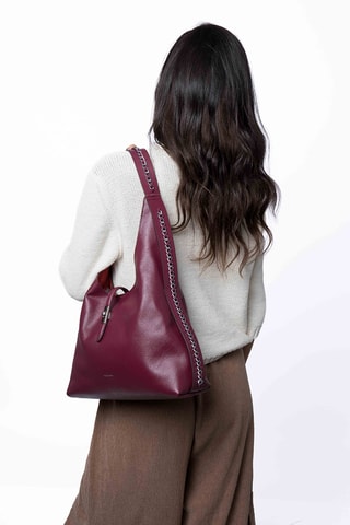 Borsa a spalla in pelle Colbee - Viola