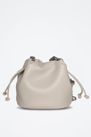 Borsa a secchiello in crosta di pelle Maguy - Beige