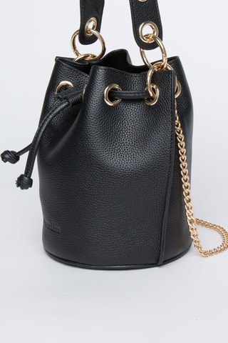 Borsa a secchiello in pelle Eden - Nero