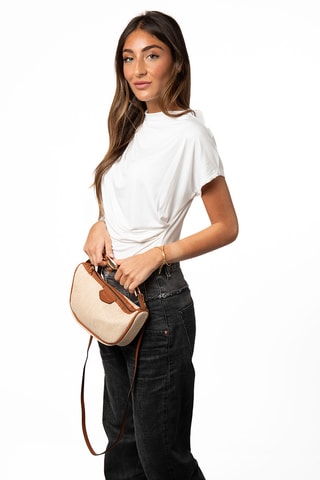 Borsa a mano in sintetico Zinon - Beige