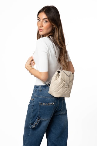 Zaino in pelle Swiny - Beige