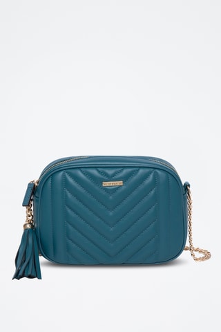 Borsa a tracolla in crosta di pelle Arion - Blu