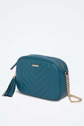 Borsa a tracolla in crosta di pelle Arion - Blu