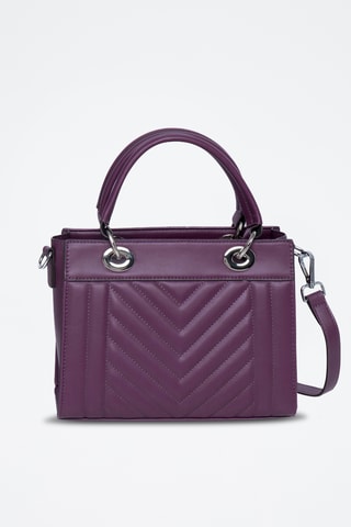 Borsa a mano in pelle Paoline - Viola
