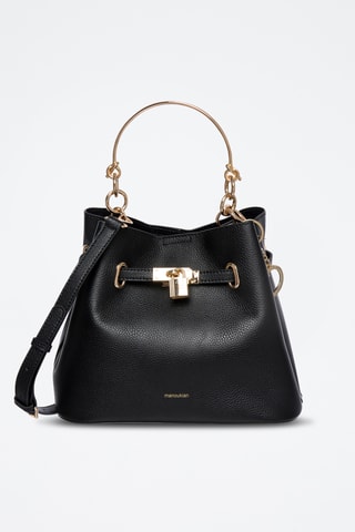 Borsa a mano in pelle Vahina - Nero
