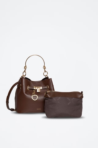 Borsa a mano in pelle Vahina - Marrone