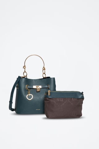 Borsa a mano in pelle Vahina - Blu