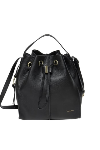 Borsa a secchiello in pelle Tony - Nero