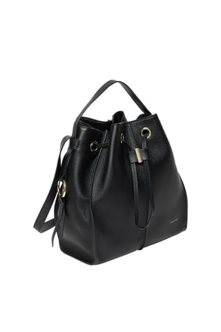 Borsa a secchiello in pelle Tony - Nero