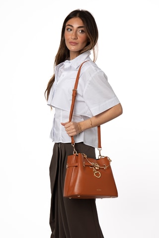 Borsa a mano in pelle Vahina - Cammello