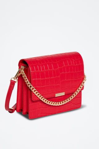 Borsa a tracolla in pelle Lisa - Rosso