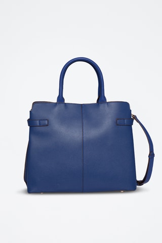 Borsa a mano in crosta di pelle Vanda - Blu