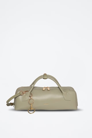 Borsa a mano in crosta di pelle Nava - Kaki