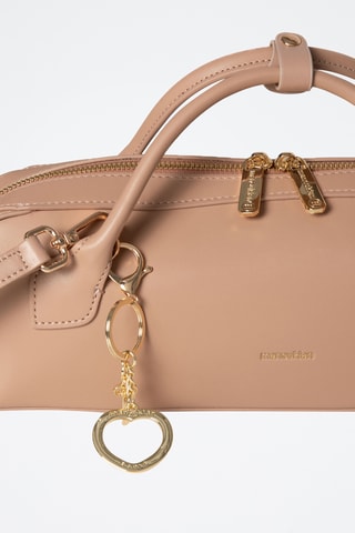 Borsa a mano in crosta di pelle Nava - Marrone