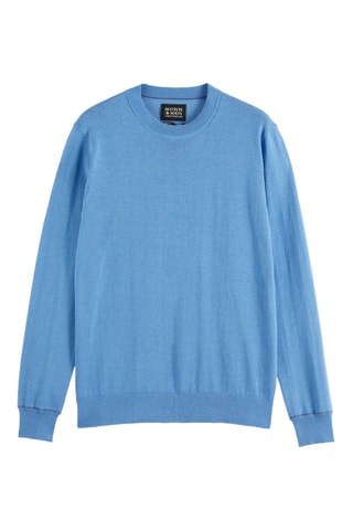 Pull regular en lin - Bleu clair