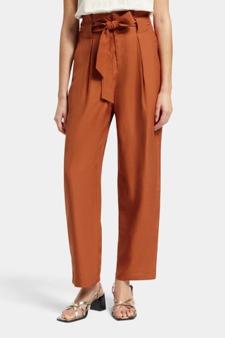 Pantalon taille haute - Terracotta