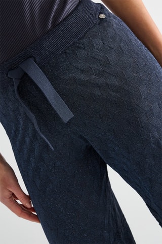 Pantalon bi-matière - Bleu marine