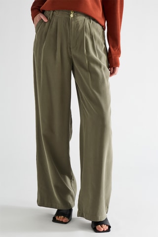 Pantalon wide legs - Kaki