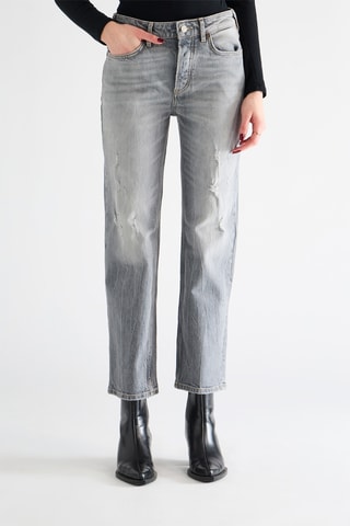 Jean droit en coton biologique - Gris