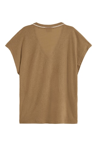 Top relaxed en lin - Vert