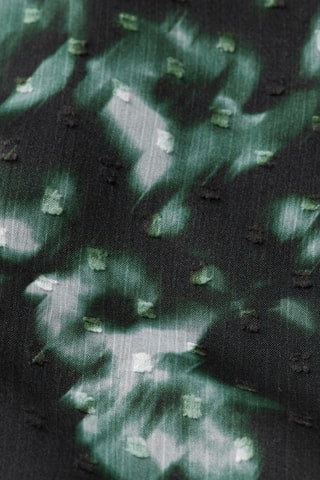 Robe volantée - Noir et vert