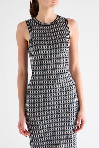 Robe fourreau sans manches - Gris