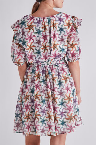 Robe patineuse - Ecru et fuchsia