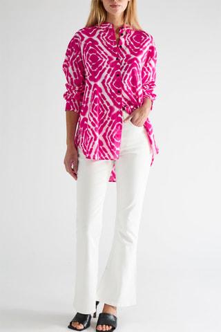 Chemisier en coton biologique - Rose