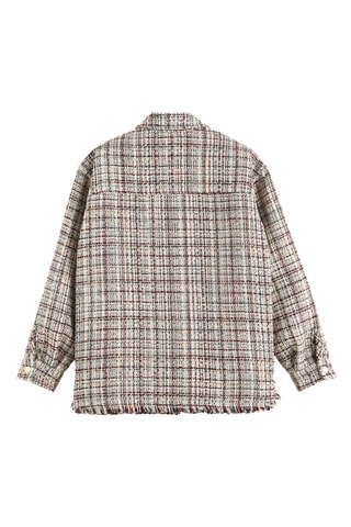 Surchemise en tweed - Ecru