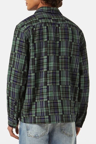 Chemise relaxed - Bleu marine et vert