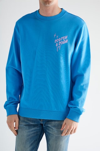 Sweat en coton biologique - Bleu