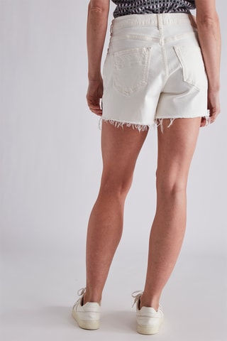 Short en jean - Blanc