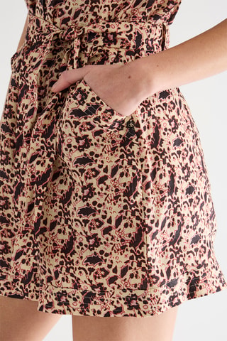 Combishort en lin - Beige