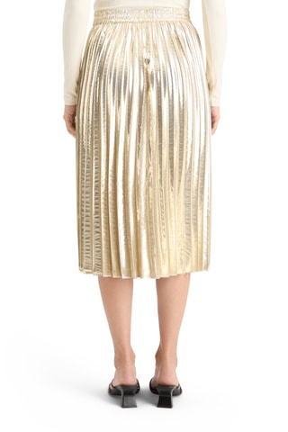 Jupe plissée taille haute - Doré