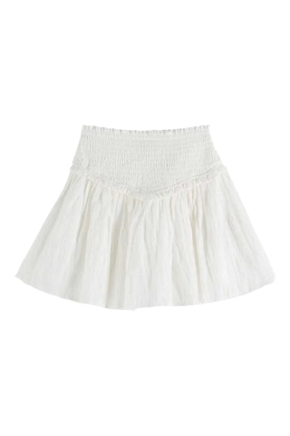 Jupe taille haute - Blanc
