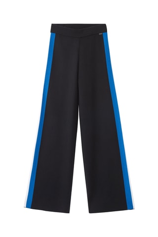 Pantalon wide legs - Noir et bleu