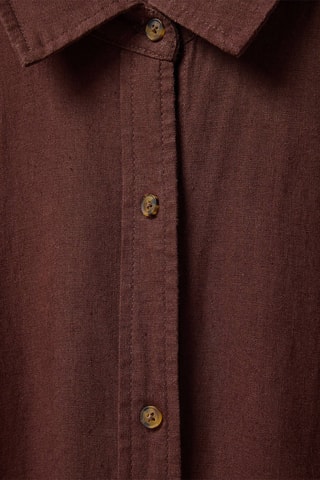 Robe chemise en lin - Marron