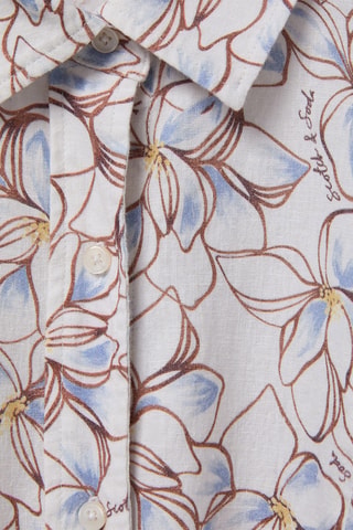 Robe chemise en lin - Blanc