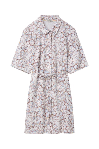 Robe chemise en lin - Blanc
