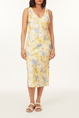 Robe droite sans manches - Jaune