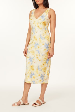 Robe droite sans manches - Jaune