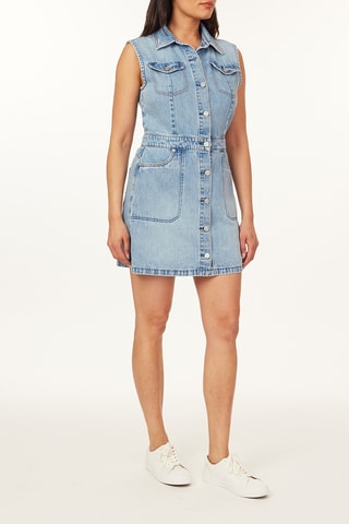 Robe chemise en jean - Bleu clair
