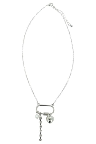 Collier - Plaqué or blanc