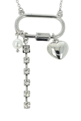 Collier - Plaqué or blanc