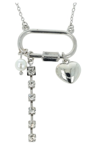 Collier - Plaqué or blanc