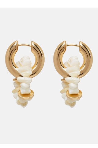 Boucles d'oreilles - Plaqué or jaune et perles d'imitation