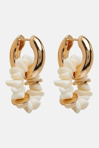 Boucles d'oreilles - Plaqué or jaune et perles d'imitation