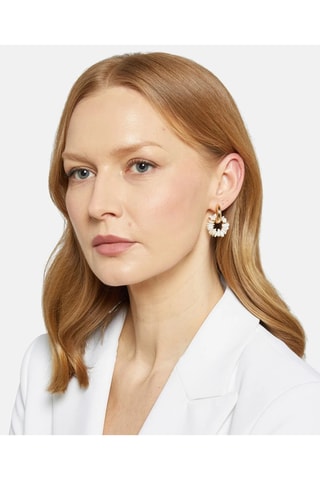 Boucles d'oreilles - Plaqué or jaune et perles d'imitation