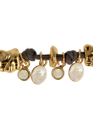 Bracelet - Cuir et plaqué or jaune