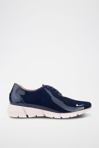 Leren Derby's - Marineblauw